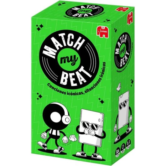 Juego de Mesa Match My Beat Jumbo 400 Cartas 4 Playlists 200 Canciones