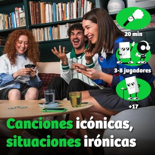 Juego de Mesa Match My Beat Jumbo 400 Cartas 4 Playlists 200 Canciones
