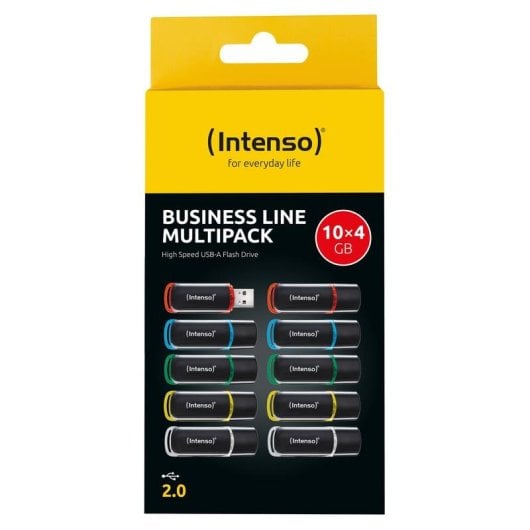 Memoria USB Intenso 3511551 Multipack 10x 4 GB USB 2.0 colores variados
