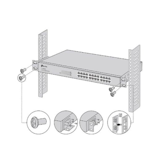 Kit de montaje en rack TP-Link Omada RackMount Kit-19 Metal Negro