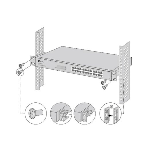 Kit de montaje en rack TP-Link Omada RackMount Kit-19 Metal Negro