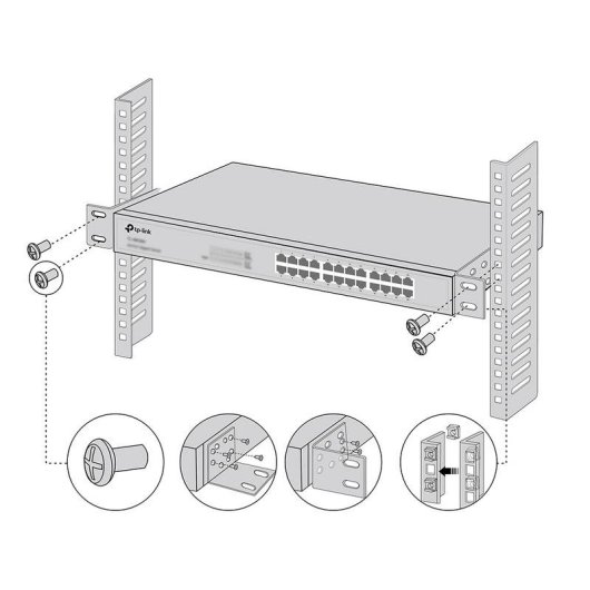 Kit de montaje TP-Link Omada RackMount Kit-13 Metal Negro
