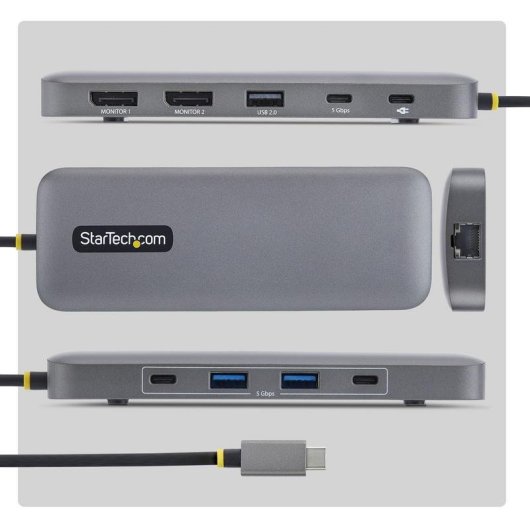 Hub USB-C StarTech 189B-USBC-MULTIPORT Duplo DisplayPort 4K 100W