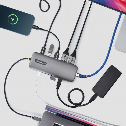 Hub USB-C StarTech 189B-USBC-MULTIPORT Duplo DisplayPort 4K 100W