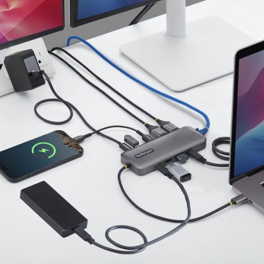 Hub USB-C StarTech 189B-USBC-MULTIPORT Duplo DisplayPort 4K 100W