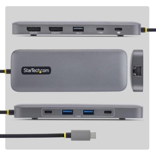 Hub USB-C StarTech 189B-USBC-MULTIPORT Duplo DisplayPort 4K 100W