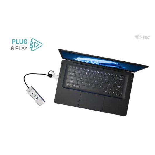 Hub i-tec 4 porte 5 Gbit/s USB-C/USB-A 2.5GLAN Metallo Argento