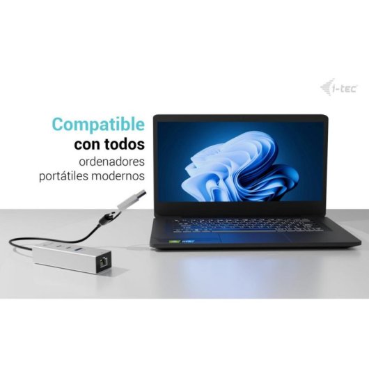 Hub i-tec 4 porte 5 Gbit/s USB-C/USB-A 2.5GLAN Metallo Argento