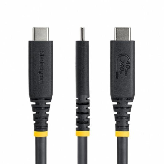 Kabel USB4 StarTech CC50CM40GUSB4TP 0,5 m USB-C zu USB-C 40 Gbit/s Schwarz