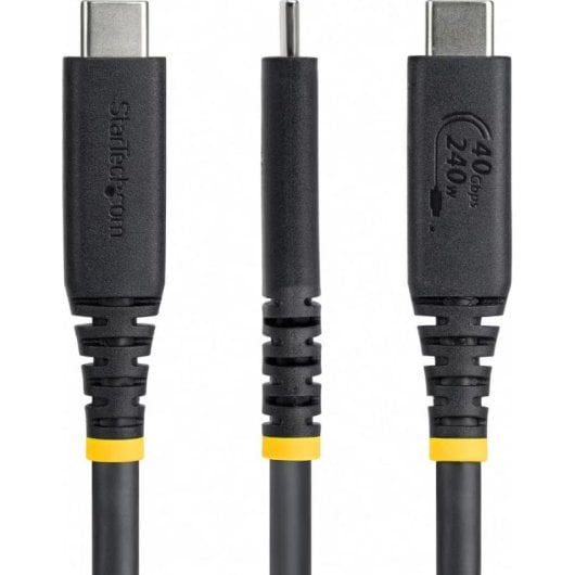 Kabel USB4 StarTech CC50CM40GUSB4TP 0,5 m USB-C zu USB-C 40 Gbit/s Schwarz