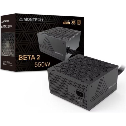 Fuente de Alimentación Montech BETA 2 550W Certificación 80 PLUS Bronze no modular