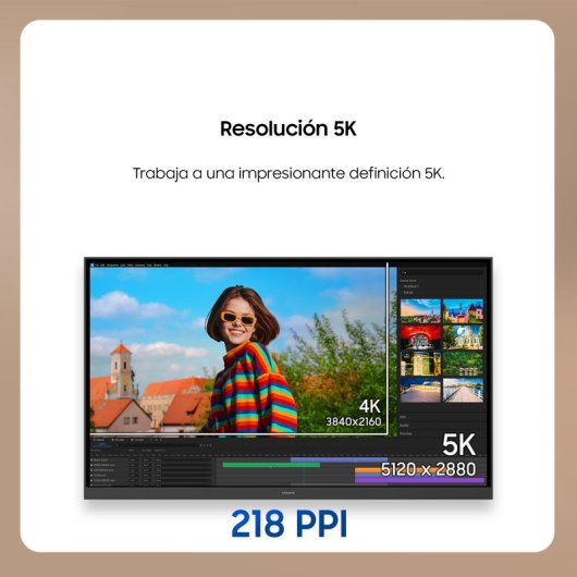 Écran PC Samsung 27" UltraHD 5K 60Hz VA Plat HDMI 5ms