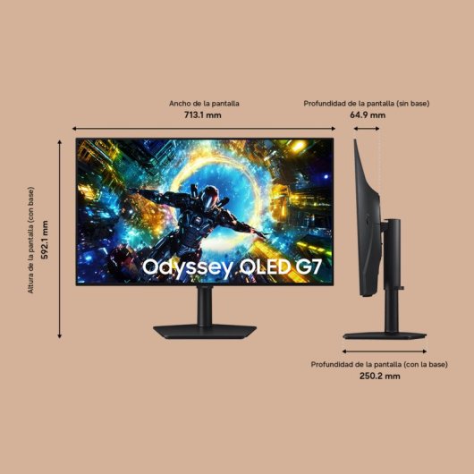 Monitor Samsung LS32HG732SUXEN 32" UltraHD 4K 330Hz OLED 0,03ms G-Sync FreeSync HDR10+