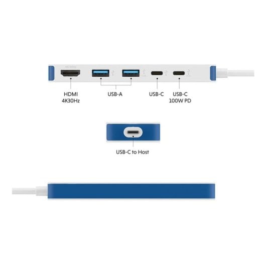 Base per portatili Targus HyperDrive USB-C 100W 7 porte 4K Ultra HD