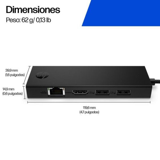 Concentrateur USB-C 4K HDMI HP 5 Ports Compact