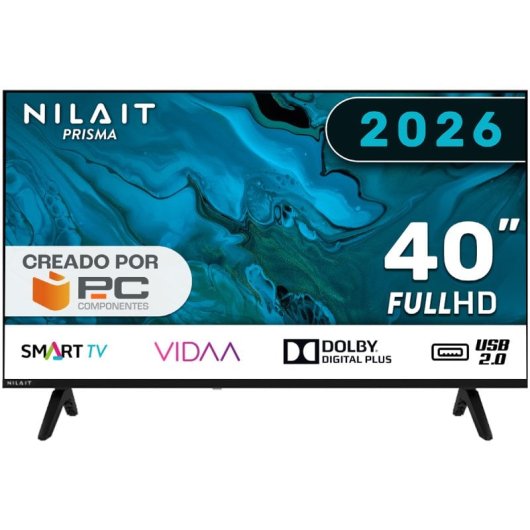Nilait Prisma 40FD7004SVIOS 40" LED FHD Smart TV VIDAA + Harmony Sound bar Barra de sonido 2.0 60W