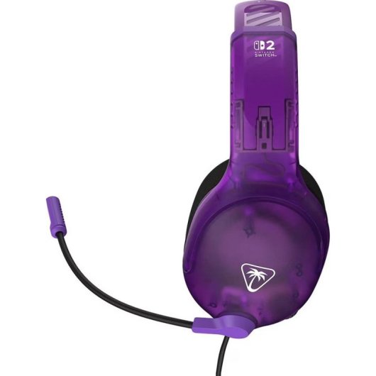 Auriculares Turtle Beach Airlite Fit con cable, micrófono abatible y licencia Nintendo, negro y púrpura