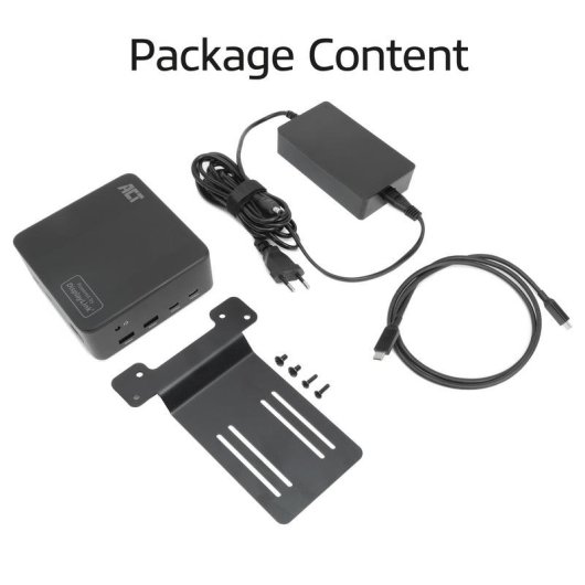 Docking Station USB-C 4K para 3 monitores ACT AC7148 DisplayLink