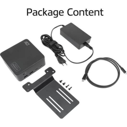 Docking Station USB-C 4K para 3 monitores ACT AC7148 DisplayLink