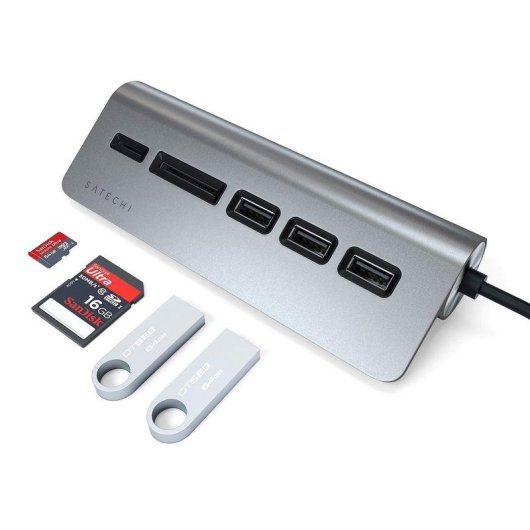 Hub USB-C Satechi ST-TCHCRM 5 Ports Grau USB 3.2 Gen 1