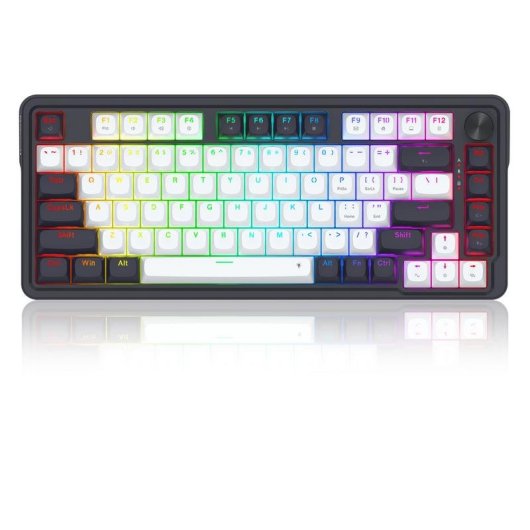 Teclado Redragon UCAL MAGNETIC K673WB-RGB-M magnético compacto con switches UltraMag y RGB