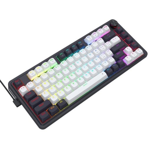 Teclado Redragon UCAL MAGNETIC K673WB-RGB-M magnético compacto con switches UltraMag y RGB