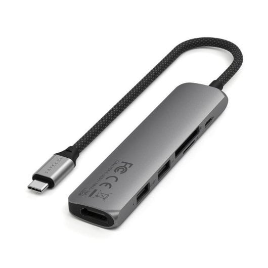 Hub Satechi 6 porte 10 Gbps modello ST-P6SM con HDMI e lettore SD