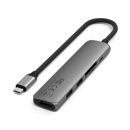 Hub Satechi 6 porte 10 Gbps modello ST-P6SM con HDMI e lettore SD