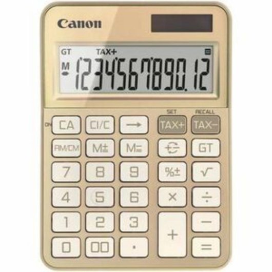 Calculadora de secretária Canon KS-125KB 12 dígitos Alimentação Batería/Solar Cor Rosa Dourado