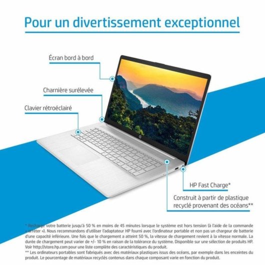 Portátil HP 17-cp2059nf 17.3" AMD Ryzen 3 7320U 8GB 512GB SSD Radeon Windows 11 Home
