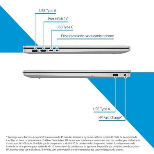 Portátil HP 17-cp2051nf 17,3" AMD Ryzen 5 7520U 16GB 512GB SSD Radeon Windows 11