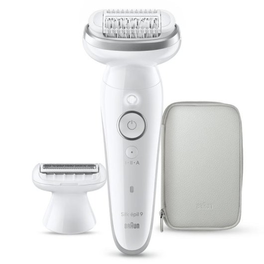 Depiladora Eléctrica Braun Silk-épil 9 9-030 Inalámbrica 2 Velocidades 2 Cabezales Seco y Húmedo