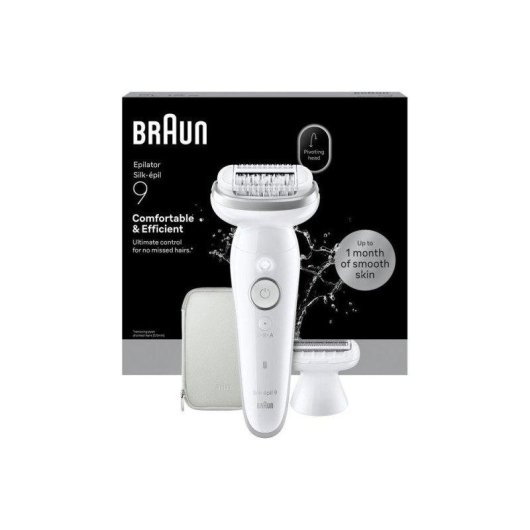 Depiladora Eléctrica Braun Silk-épil 9 9-030 Inalámbrica 2 Velocidades 2 Cabezales Seco y Húmedo