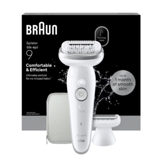 Depiladora Eléctrica Braun Silk-épil 9 9-030 Inalámbrica 2 Velocidades 2 Cabezales Seco y Húmedo