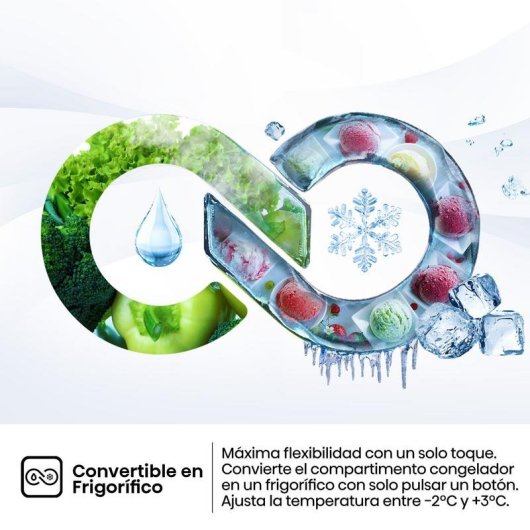 Congelador Hisense FT484D4AWLYD 372 L Clase D Blanco