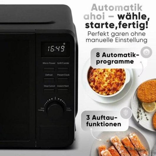 Microondas Proficook PC-MWG 1319 20 Litros 700W con Grill 800W y Funciones Avanzadas