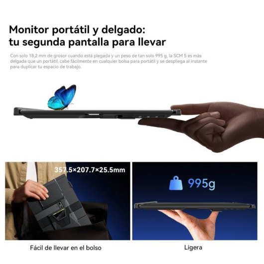 Monitor Blackview Extensor Portátil 14" FullHD 60Hz IPS USB-C Altavoz Integrado