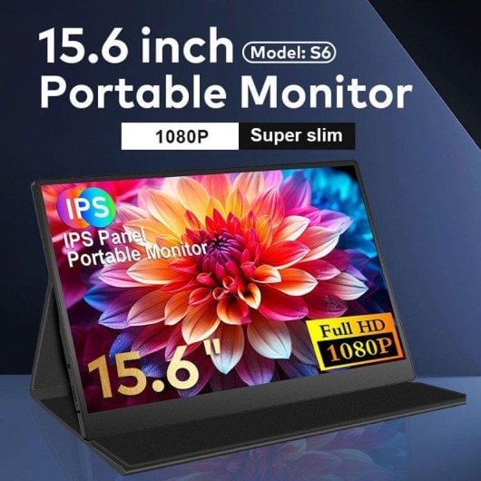 Écran PC FOPO S6 15,6" Full HD 60Hz IPS USB-C Mini HDMI Noir