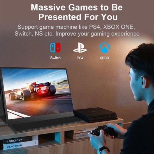 Écran PC FOPO S6 15,6" Full HD 60Hz IPS USB-C Mini HDMI Noir