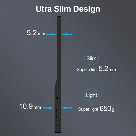 Écran PC FOPO S6 15,6" Full HD 60Hz IPS USB-C Mini HDMI Noir