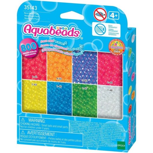 Aquabeads Neon Perlen Set Bastelkit 800 Teile mehrfarbig