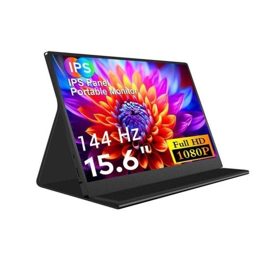 Écran PC FOPO S6 15,6" Full HD 144Hz IPS Portable USB-C Mini HDMI Noir