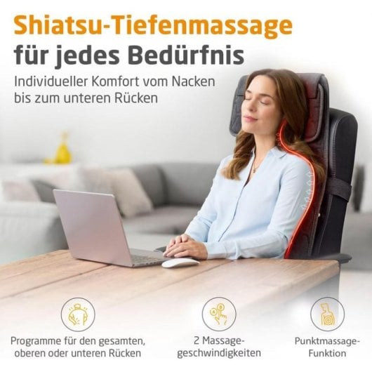 Masajeador Shiatsu Medisana MC 700 para Espalda y Cuello Negro 30 W