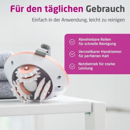 Massager Medisana AC 860 mit Rollen und Schieberegler Aprikose und Weiß