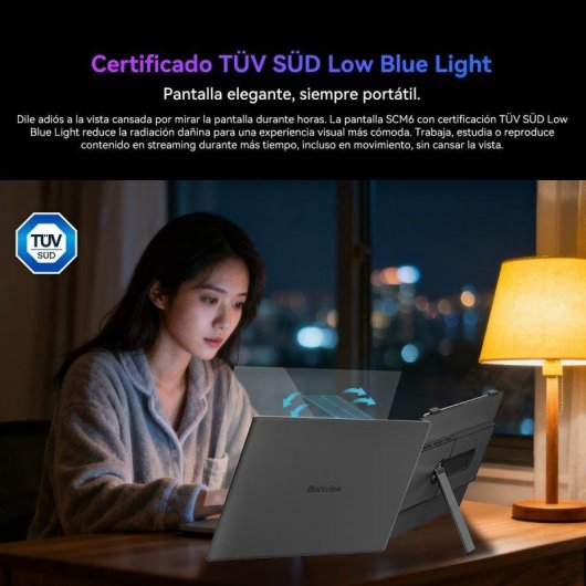 Monitor Blackview SCM6 14" FullHD 60Hz IPS Portátil USB-C Protección Ocular Altavoces