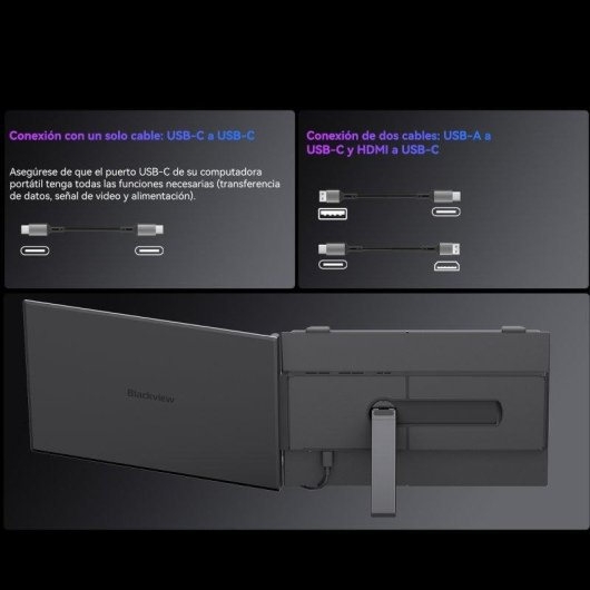 Monitor Blackview SCM6 14" FullHD 60Hz IPS Portátil USB-C Protección Ocular Altavoces