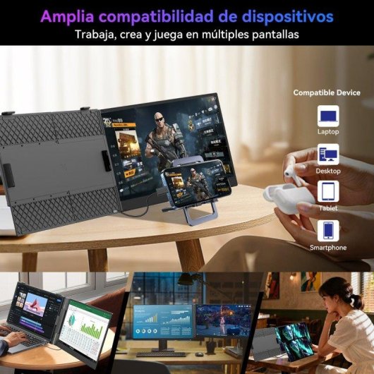 Monitor Blackview SCM6 14" FullHD 60Hz IPS Portátil USB-C Protección Ocular Altavoces