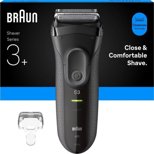 Rasoio Viso Braun Series 3 3000s Senza Fili 30min Wet & Dry Griglia Ricarica Rapida