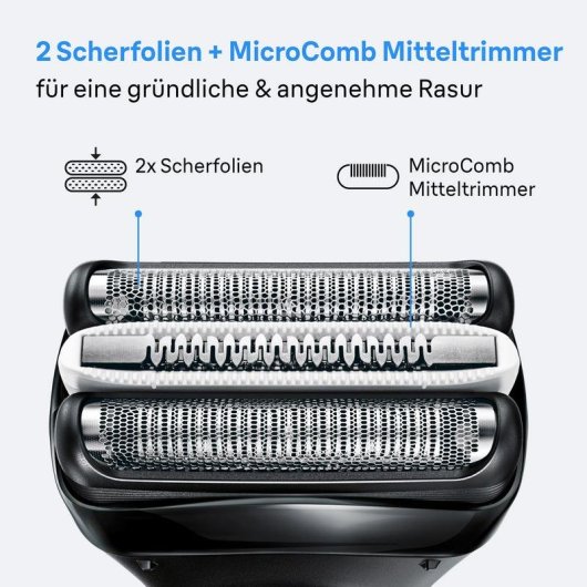 Rasoio Viso Braun Series 3 3000s Senza Fili 30min Wet & Dry Griglia Ricarica Rapida