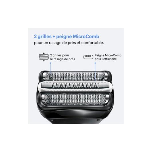 Rasoio Viso Braun Series 3 3000s Senza Fili 30min Wet & Dry Griglia Ricarica Rapida